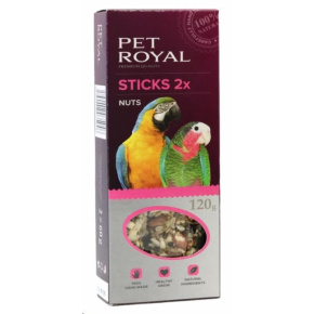 Pet Royal stick Velky papousek orech-kokos 2ks