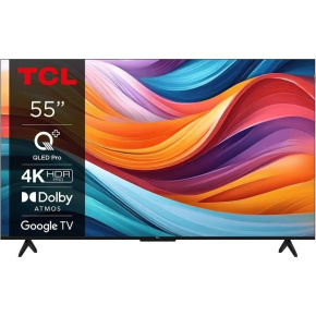 TCL 55T7B 55" TV, 4K Ultra HD, QLED, Google TV, WiFi, Bluetooth, Direct LED, Dolby Digital, HDR, Dolby Vision