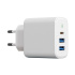 WG - Síťová nabíječka 3x USB, 1x USB-A QC 3.0 + 1x USB-A QC 3.0 + 1x USB-C PD 3.0, bílá
