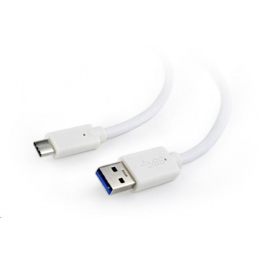 GEMBIRD Kabel CABLEXPERT USB 3.0 AM na Type-C kabel (AM/CM), 1,8m, bílý