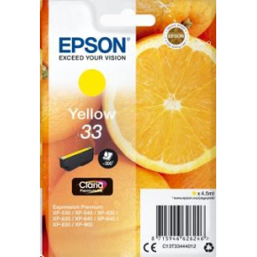 EPSON ink bar Singlepack "Pomeranč" Yellow 33 Claria Premium Ink EPSON ink bar Singlepack "Pomeranč" Yellow 33 Claria Premium Ink