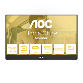 AOC MT IPS LCD WLED 15,6" 16T20E2 - IPS panel, 1920x1080, 2x USB-C, Mini HDMI, Repro, Přenosný