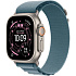 Apple Watch Ultra 3 GPS + Cellular 49mm Natural Titanium Case with Light Blue Alpine Loop - Medium