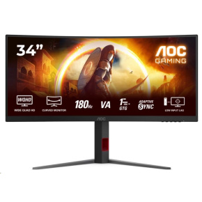 AOC MT 34" CU34G4 - 3440x1440,VA,180Hz,2xHDMI,DP,Pivot,Zakřivený