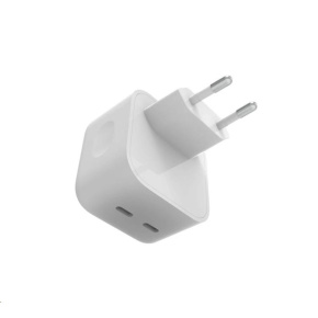 WG - Síťová nabíječka GaN 2x USB-C 35W, bílá